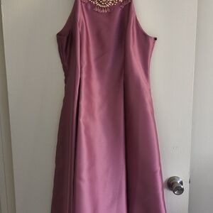 Adrianna Papell Mikado Rose Midi Dress